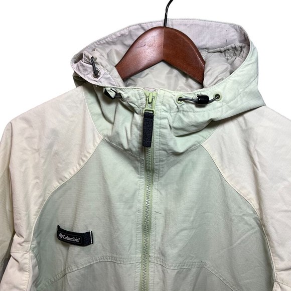 Columbia Jacket Women L Green Hooded Full Zip Lined Breathable Outdoor - Picture 2 of 13